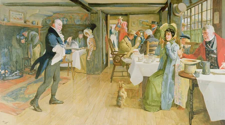 Betteln um Abendessen (Chromolithographie, Proof Nr. 74, mit Blindstempel von Lawrence und Bullen)